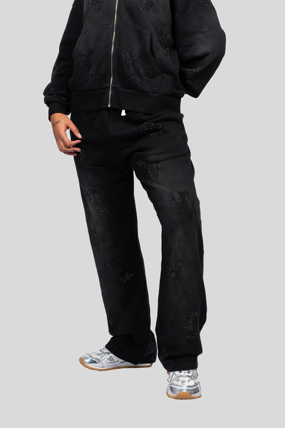 RHINESTONE LOGO SWEATS